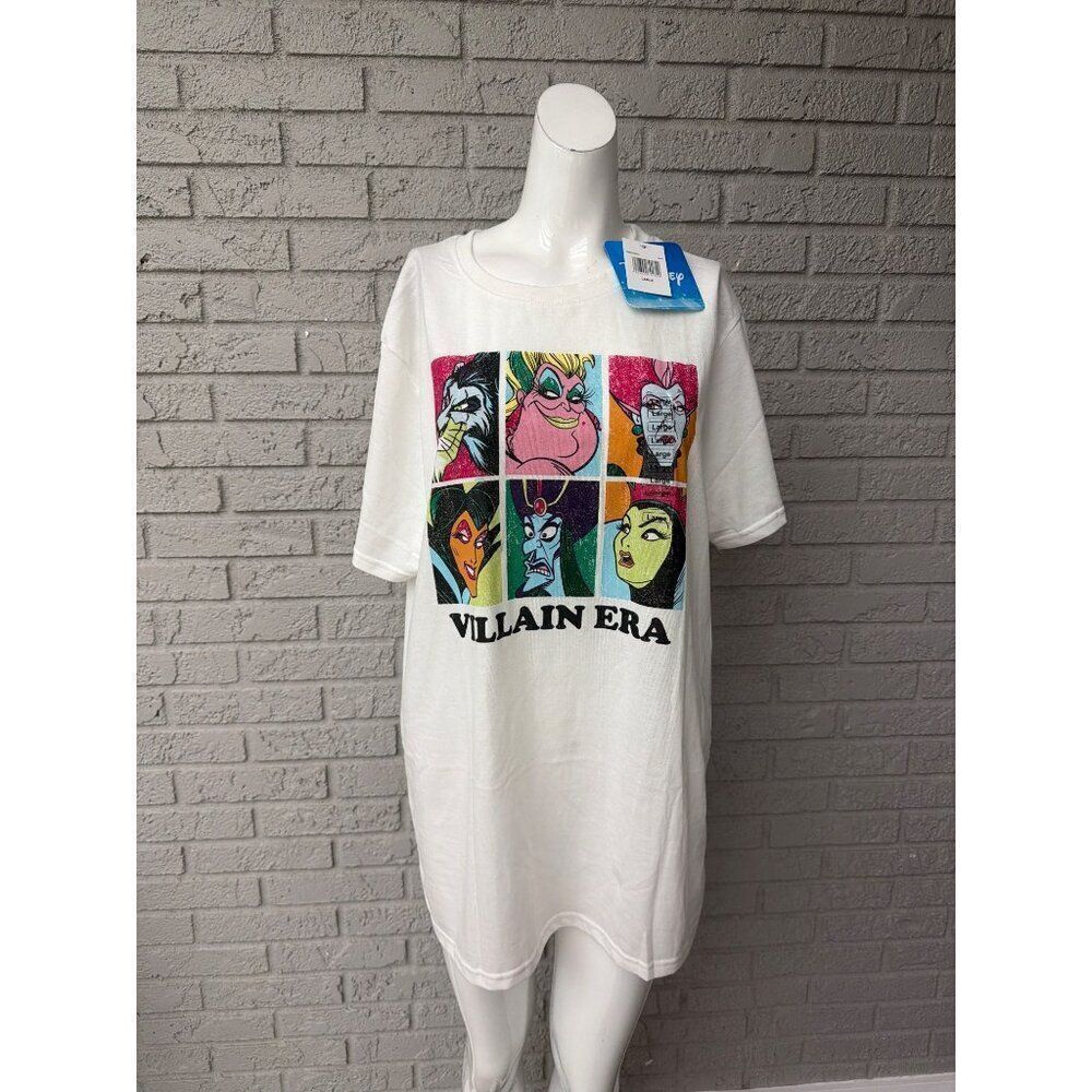 Vtg Disney Women’s White Villain Era Short Sleeve T-Shirt Size L